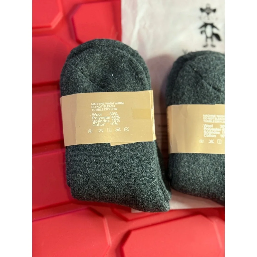 Yoicy Wool Socks 3 Pair Set Charcoal Grey Marl Winter Warm Cozy Gorpcore Outdoor